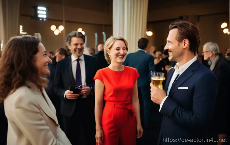 연극배우로서 해외 진출 준비 - **Prompt:** A professional German actor, mid-30s, dressed in a tasteful, dark, well-tailored shirt, ...