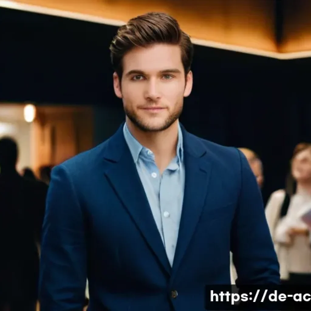 연극배우의 커리어 개발 - **Digital Actor & Industry Networking:** A male actor in his late 20s, with short, neat hair and a c...